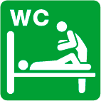 トイレに大人用大型ベッド