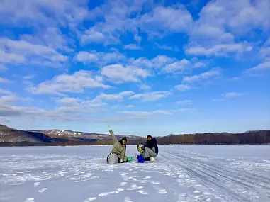 大沼ワカサギ釣り