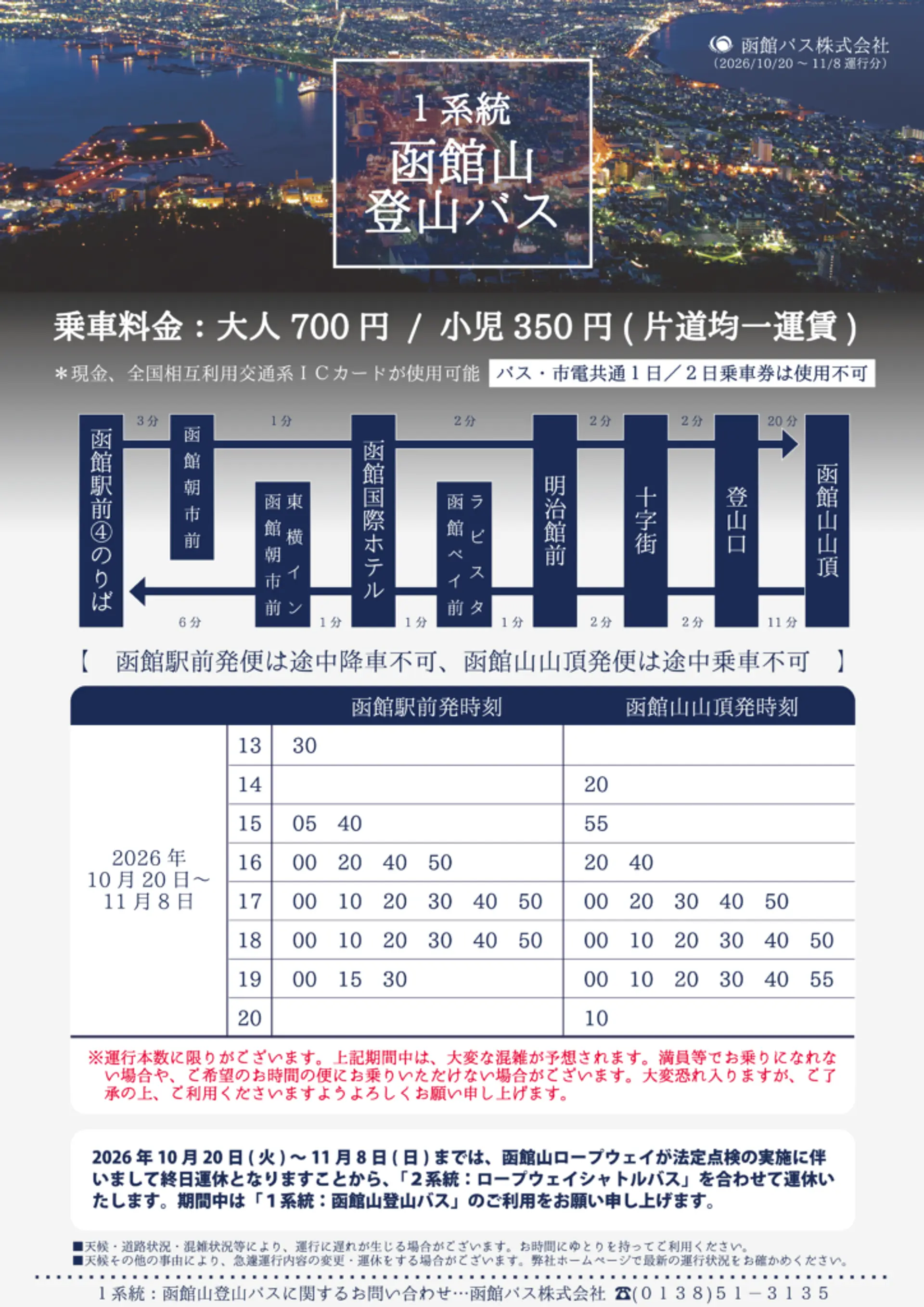 函館山登山バス