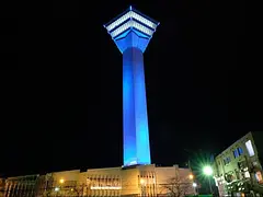 世界自閉症啓発デー 五稜郭タワーライトアップ