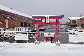 冬の金森神社に願いごと ～海に浮かぶ神社～