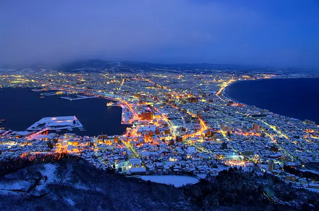 函館山から見るロマンチック「冬夜景」