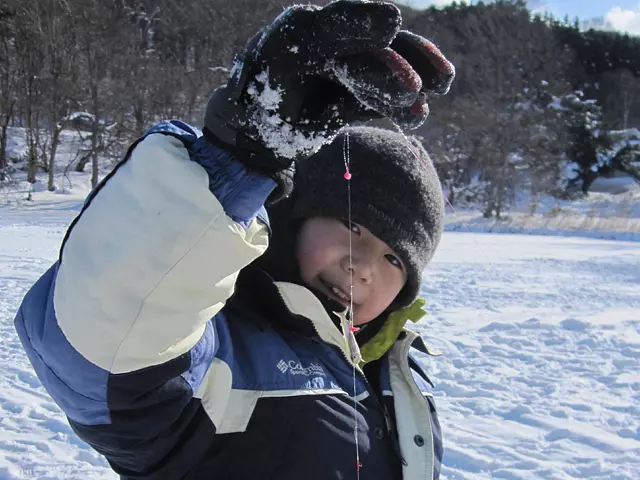 函館近郊・大沼国定公園で氷上ワカサギ釣り